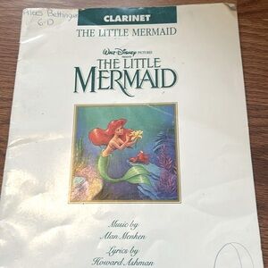 Little Mermaid Original Sheet Music for the Clarinet 1992